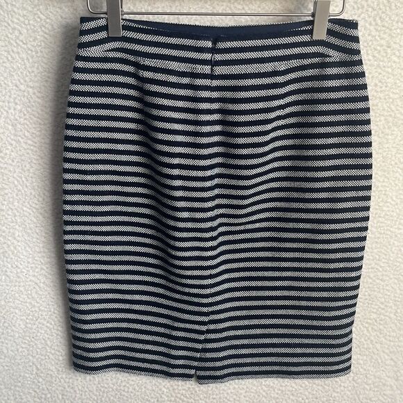 J Crew Skirt Womens Size 0‎ Grey Black Stripe Wool Blend Pencil Workwear - Picture 4 of 6